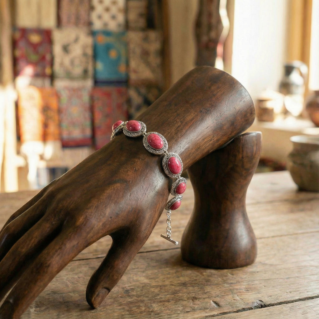 Tibetan Crimson Cloud Bracelet
