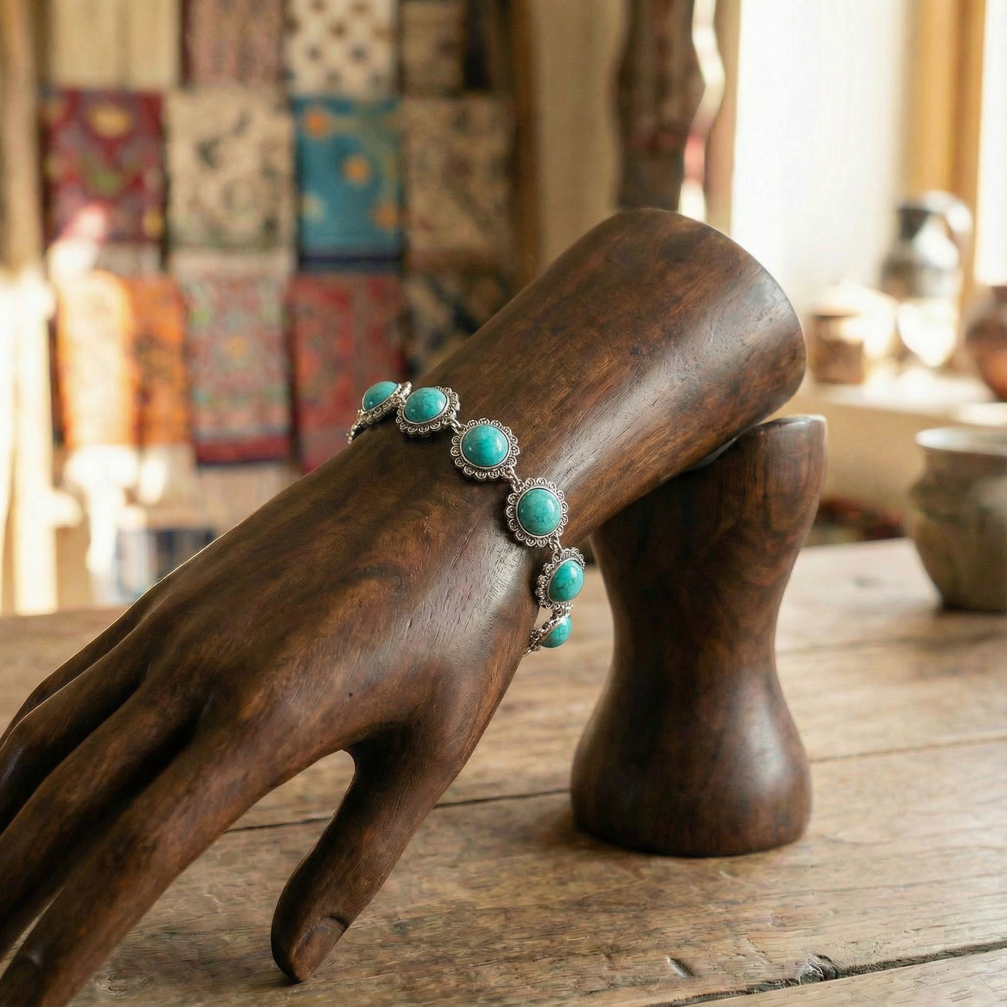 Himalayan Turquoise Sunburst Bracelet